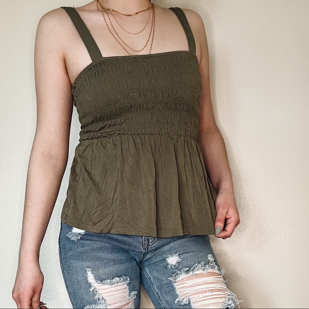 American Eagle baby doll flare tank top